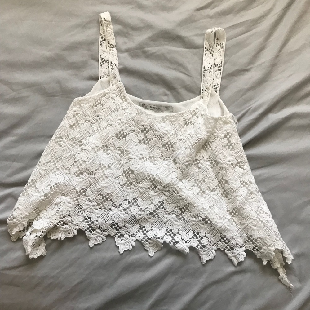 Zara Trafalac Embroidered/Lacy Tank